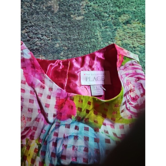 NWT The Children's Place Colorful Floral Ruffle Sleeveless Dress Size 3t Easter - Picture 2 of 4